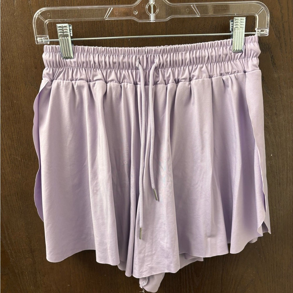 Love Tree Lilac Elastic Waist Shorts